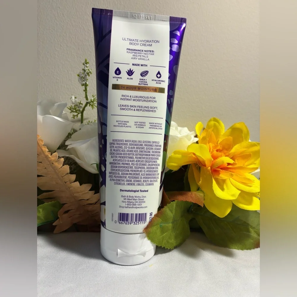 Bath & Body Works Butterfly Body Cream - Purple and Blue - 8 oz ( New )